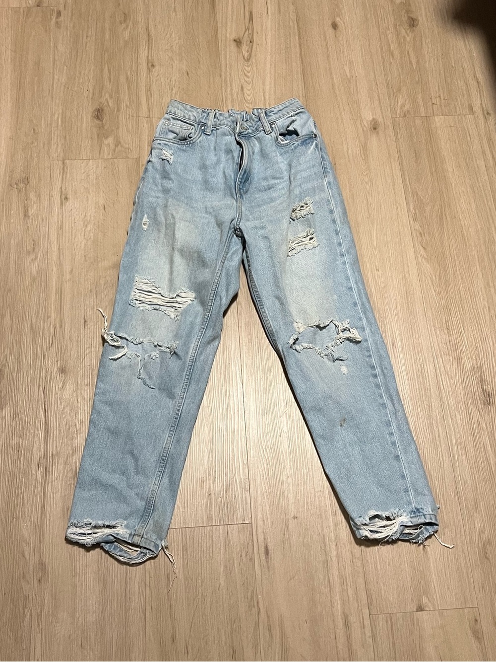 Light Blue Distressed Men's Jeans